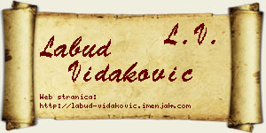 Labud Vidaković vizit kartica